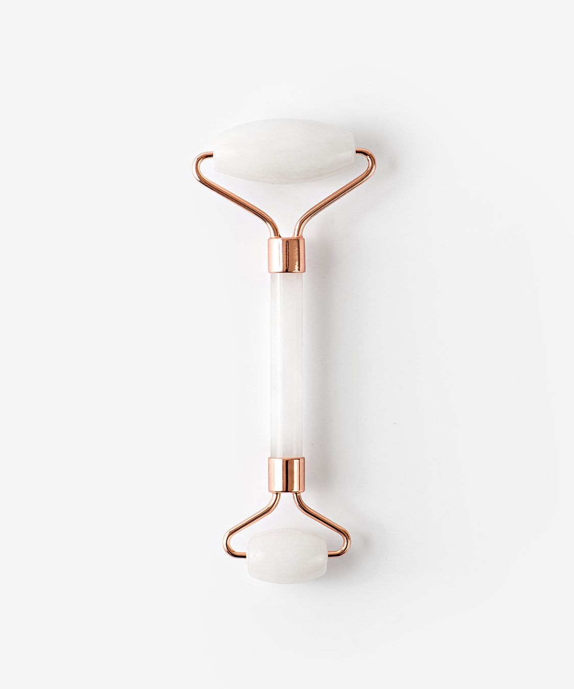 Face massage roller — white jade
